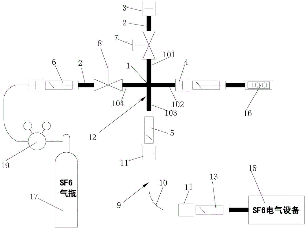 Fast vacuuming and inflation recovery connection device, vacuuming method and inflation method