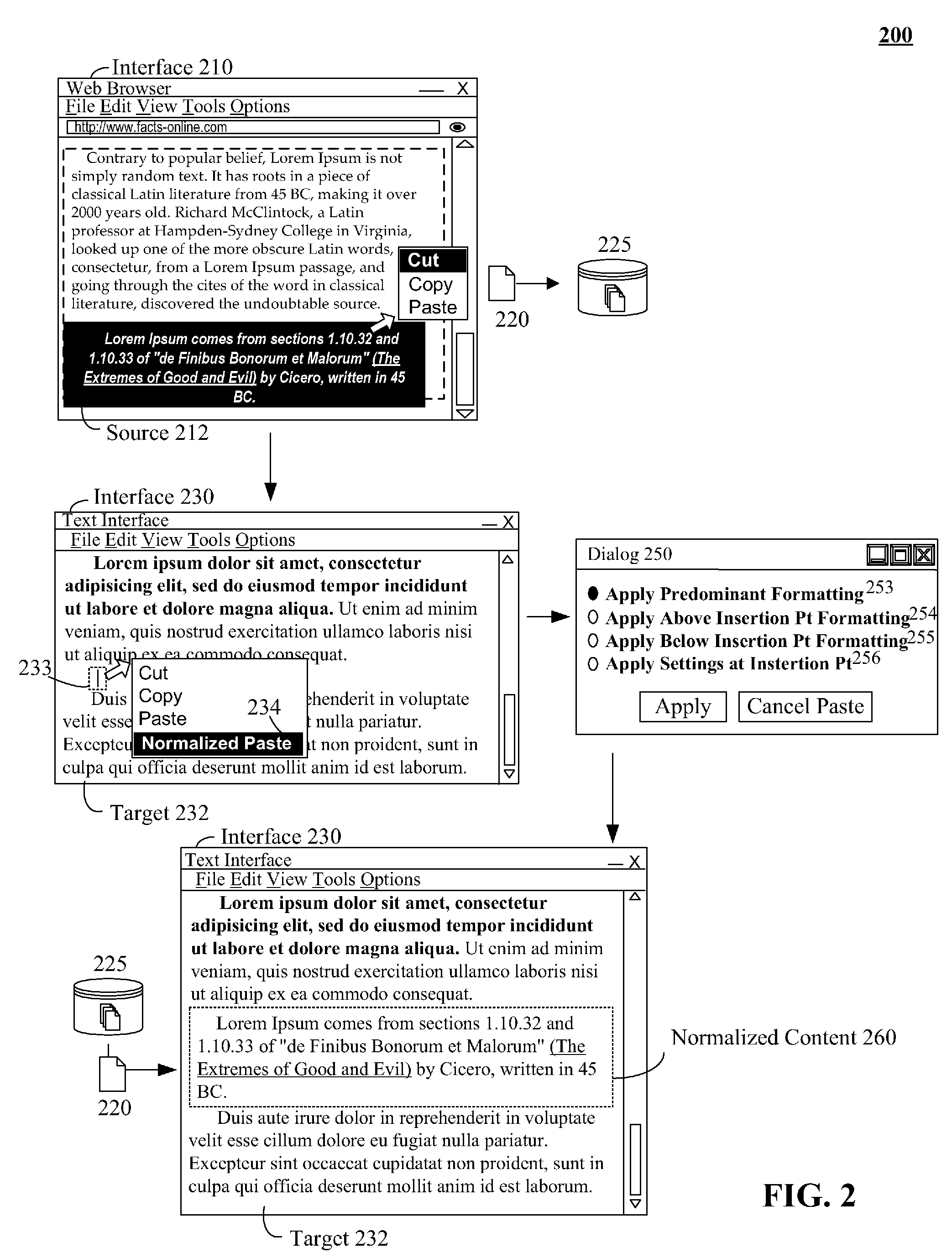 Formatting selected content of an electronic document based on analyzed formatting