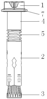 Invisible pressing expansion screw