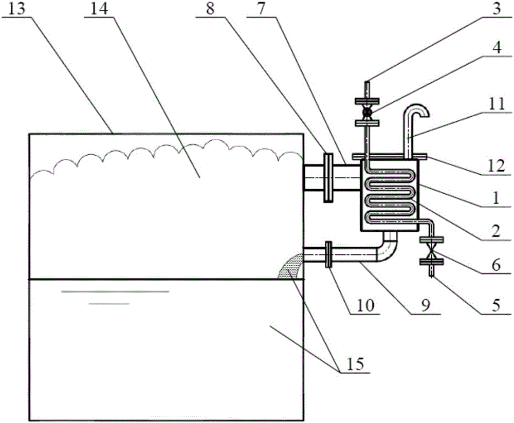 Heating defoaming device