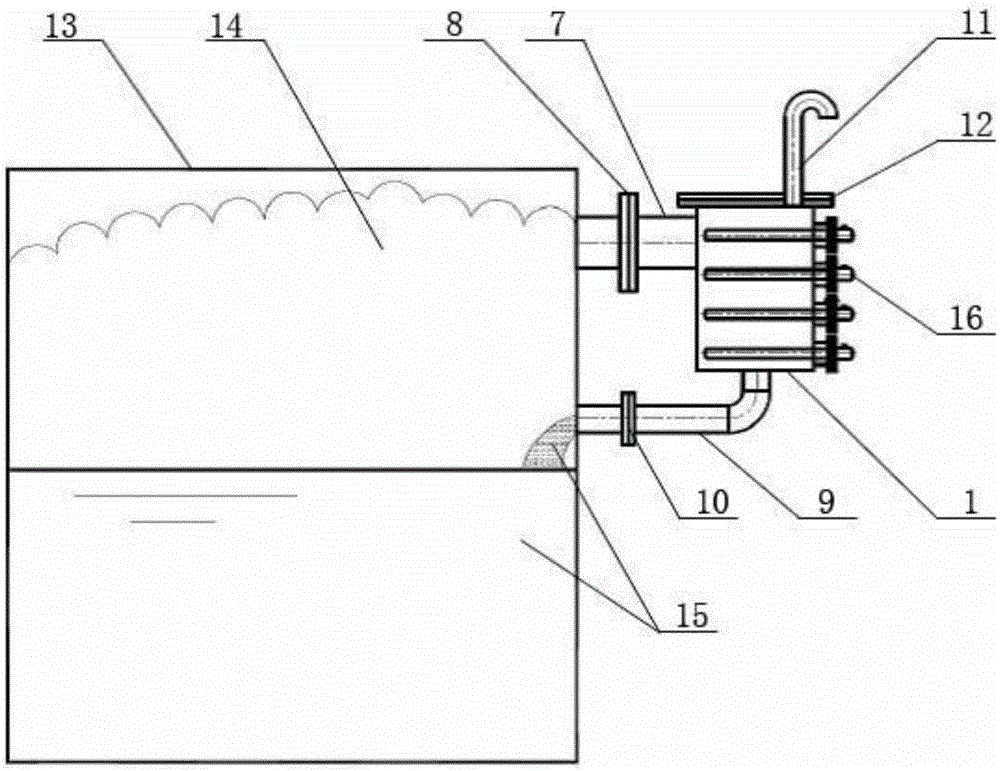 Heating defoaming device