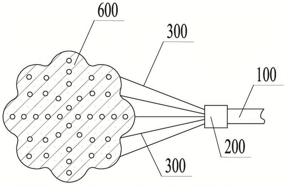 A kind of optical fiber back-introduction reflective lighting lamp