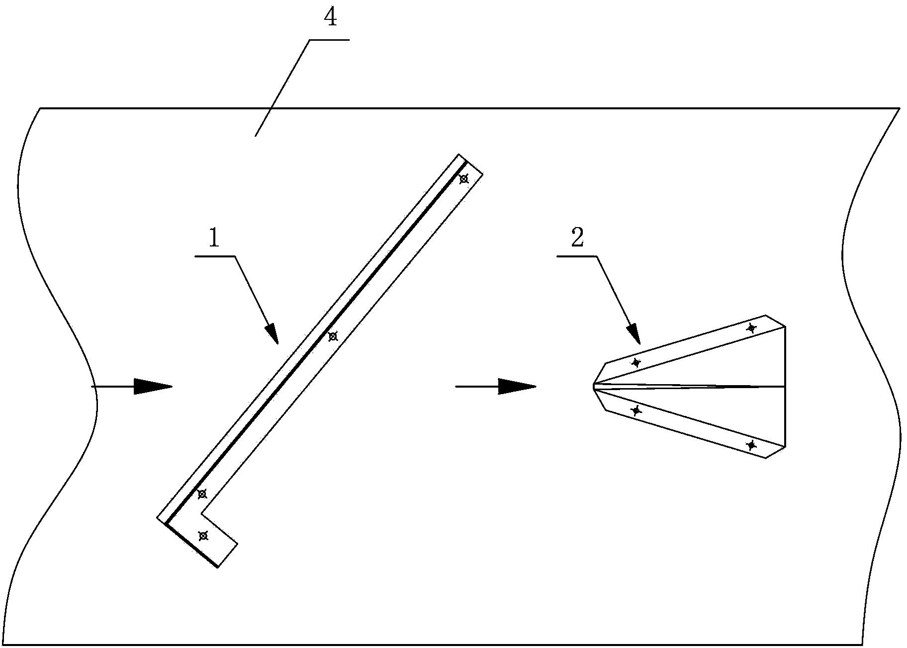 Refining device for tobacco shred conveyer