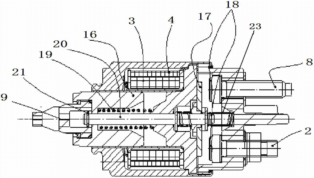 Reverse-impact forced-power-failure type electromagnetic switch