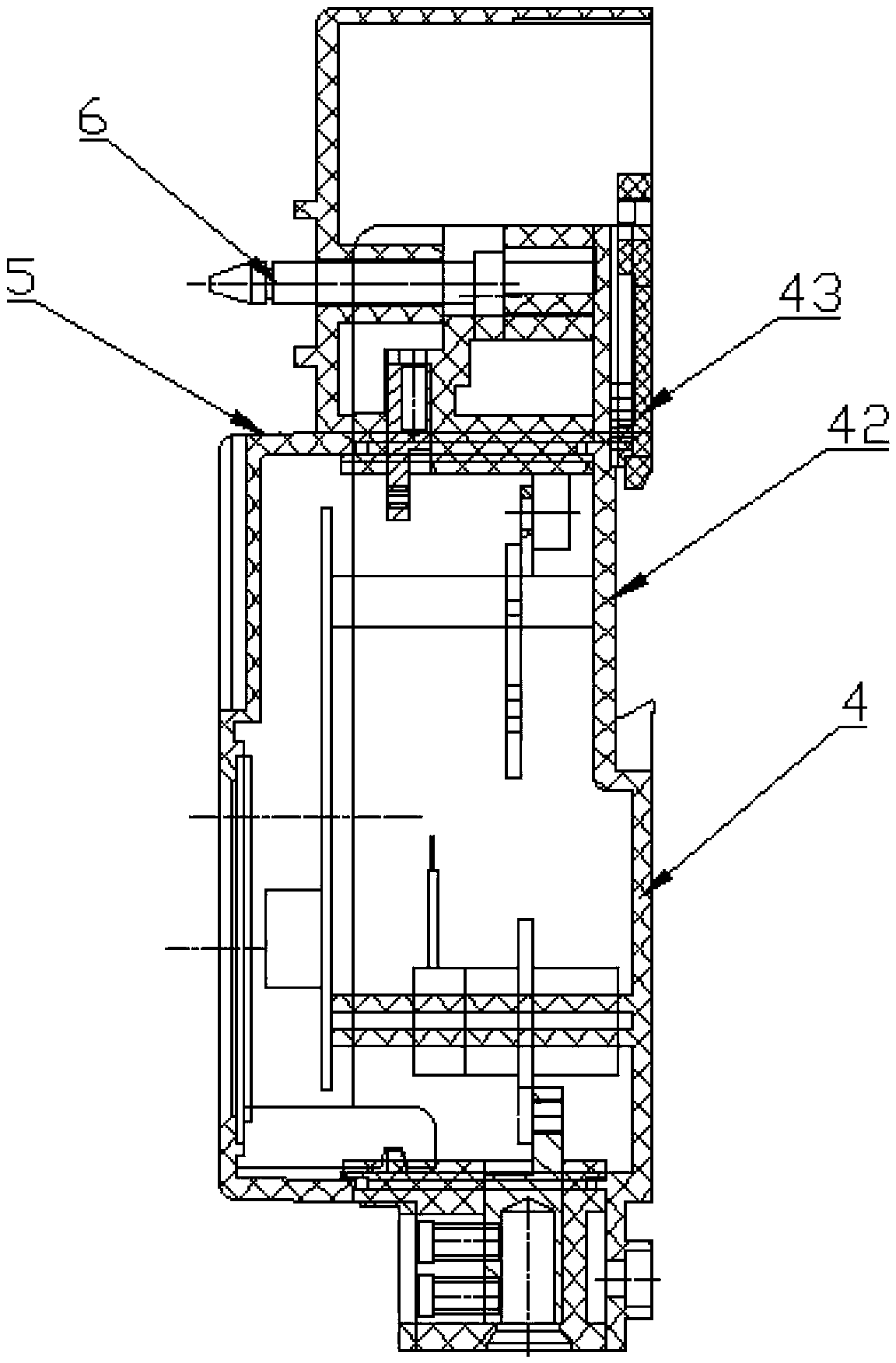 Upper-in-lower-out type anti-theft ammeter