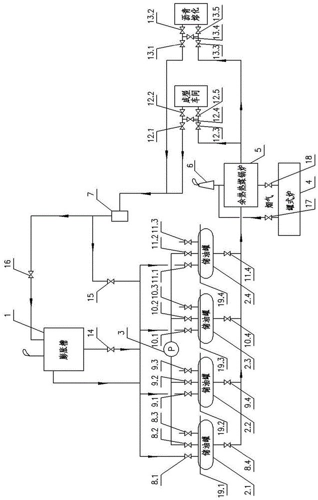 Heat transfer oil large-scale negative pressure short-circuit circulation system and circulation method