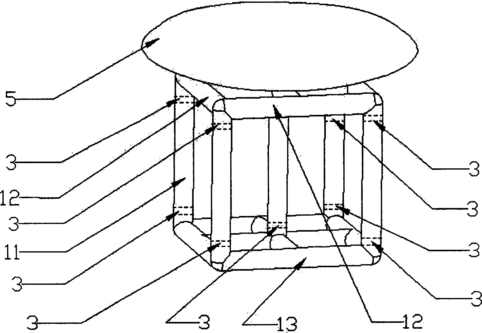 Tubular composond air pocket