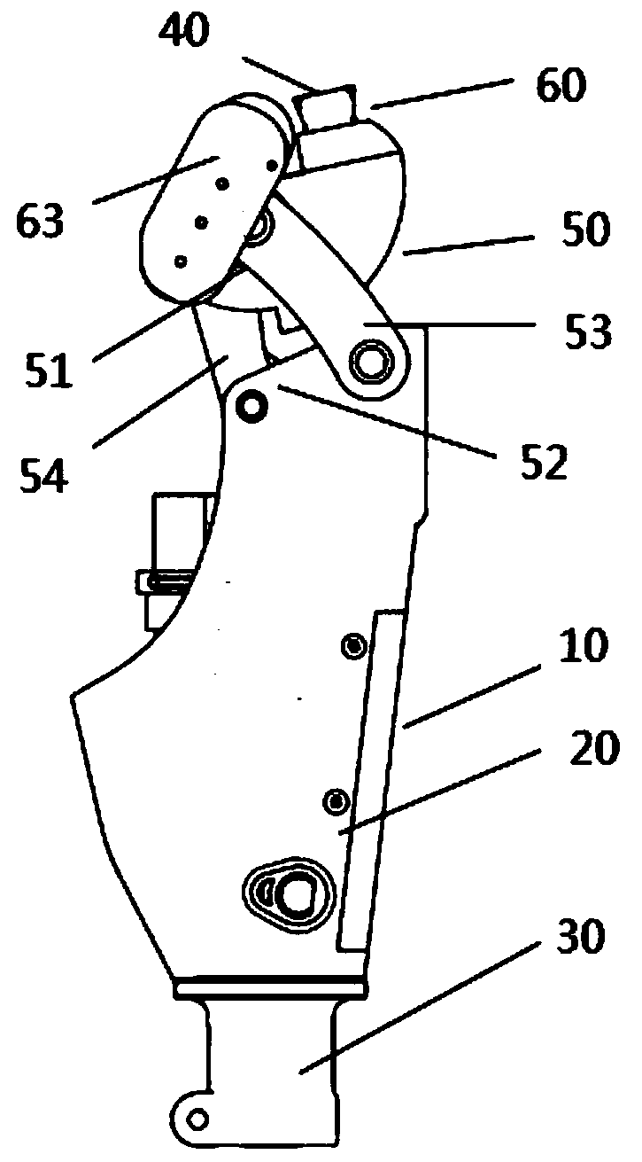 Active-passive hybrid control type hydraulic four-linkage rod prosthetic knee joint