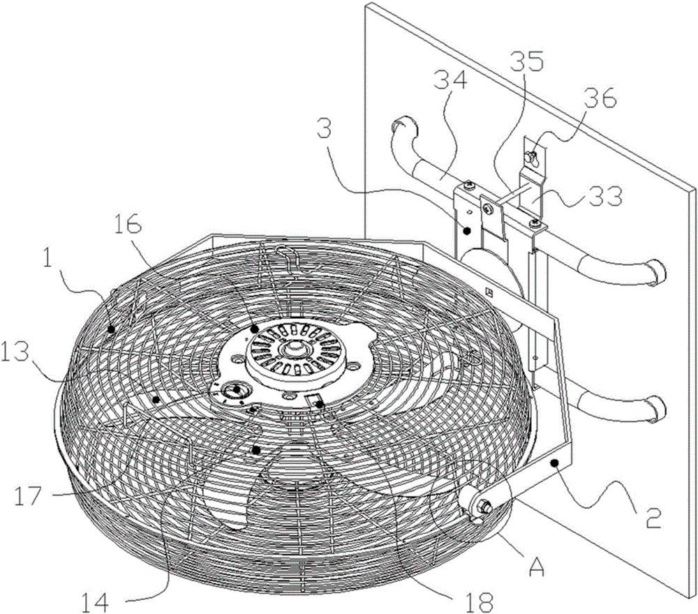 Wall-mounted and table type dual-purpose fan