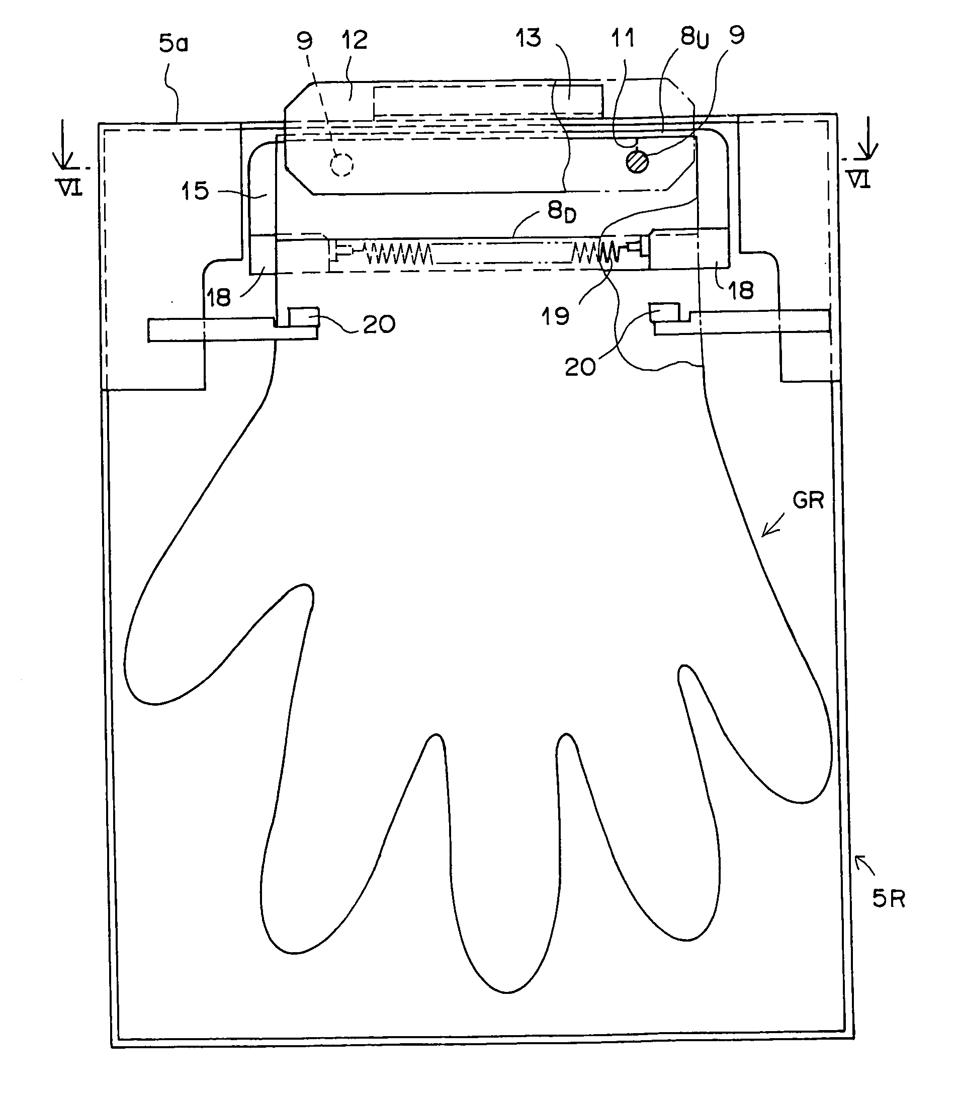 Method and apparatus for putting on gloves and gloves