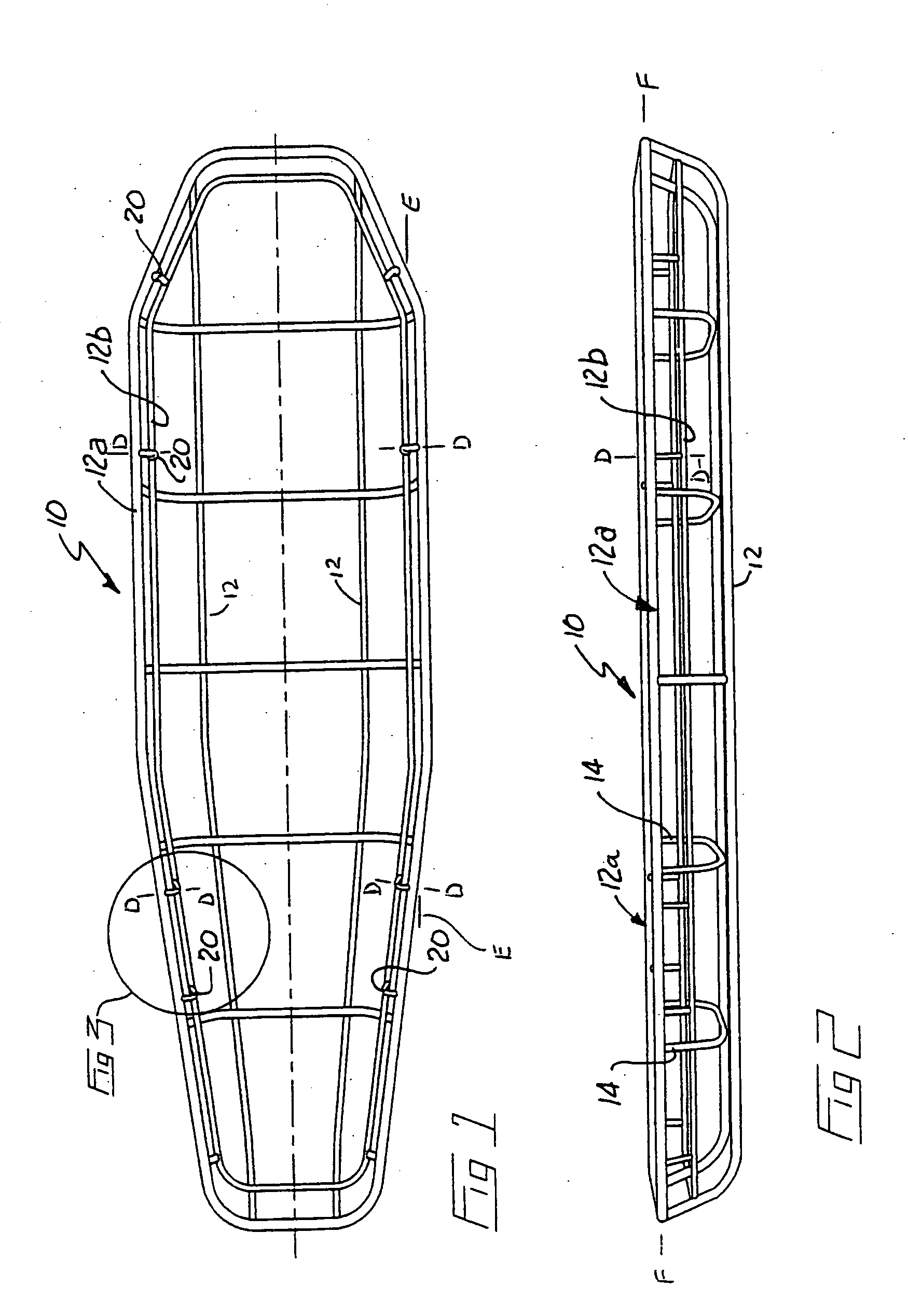 Carabiner attachment bracket for a basket rescue stretcher