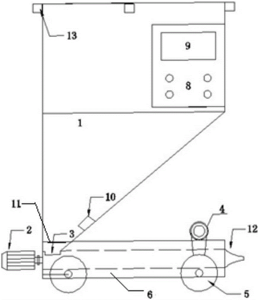 Automatic organic material feeding equipment suitable for worm bioreactor