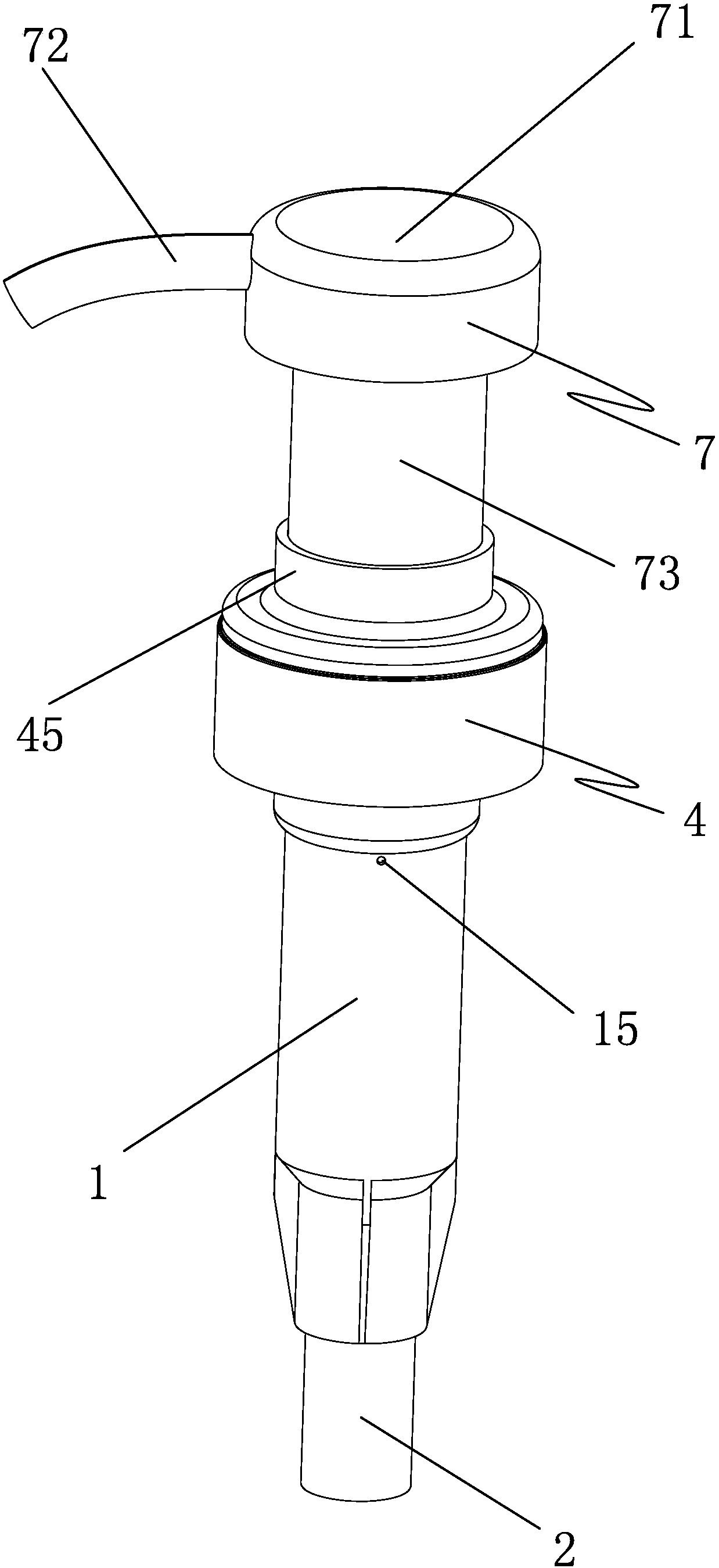 Standardized thread lock liquid dispensing pump with external spring