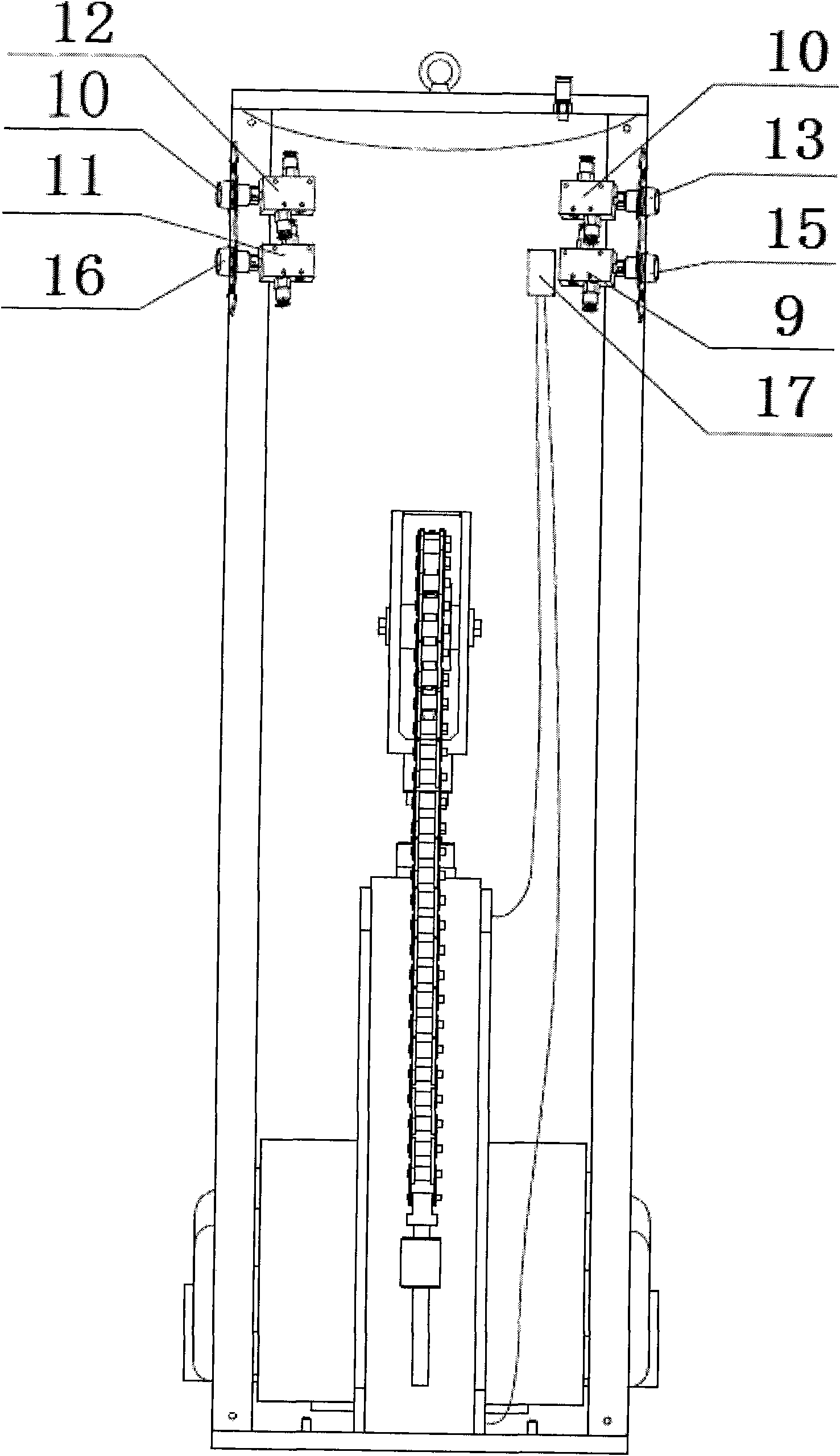 Pneumatic lifting material frame