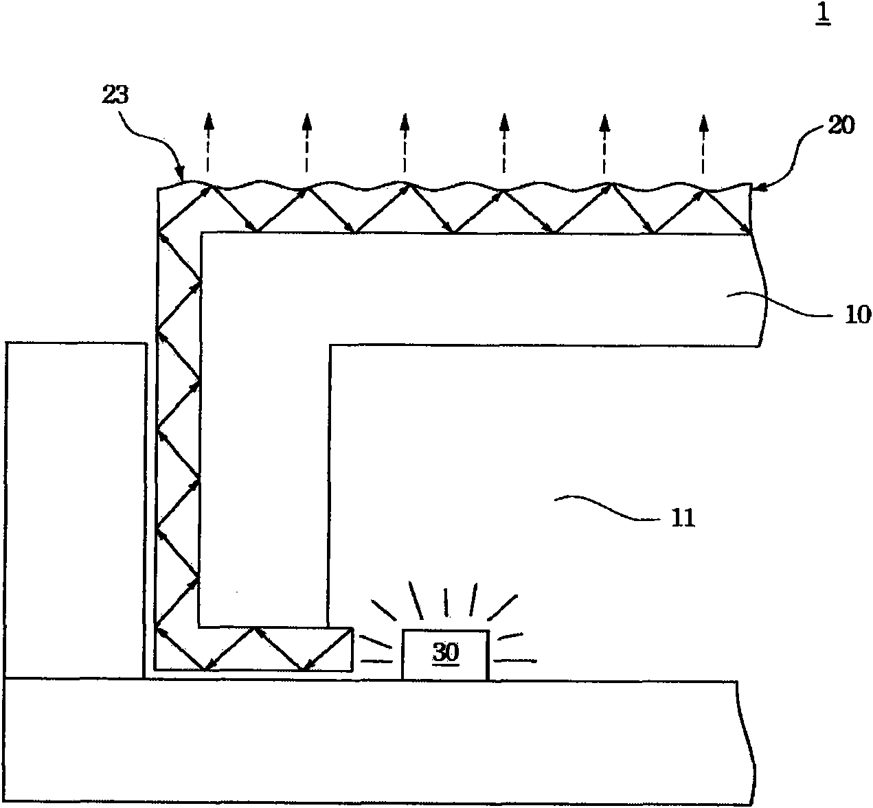 Electronic device with luminous grain shell