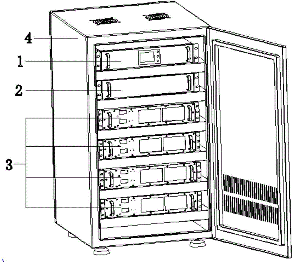 Extensible modular lithium ion battery uninterruptible power supply