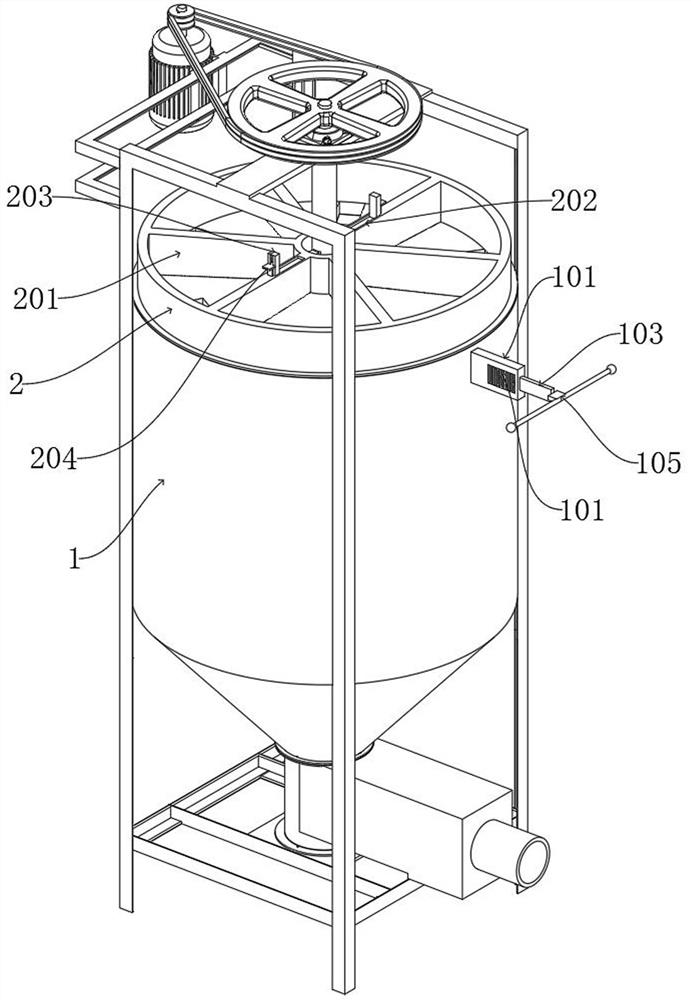 Rotary dropwise adding and mixing device for phosphorous acid ingredient production