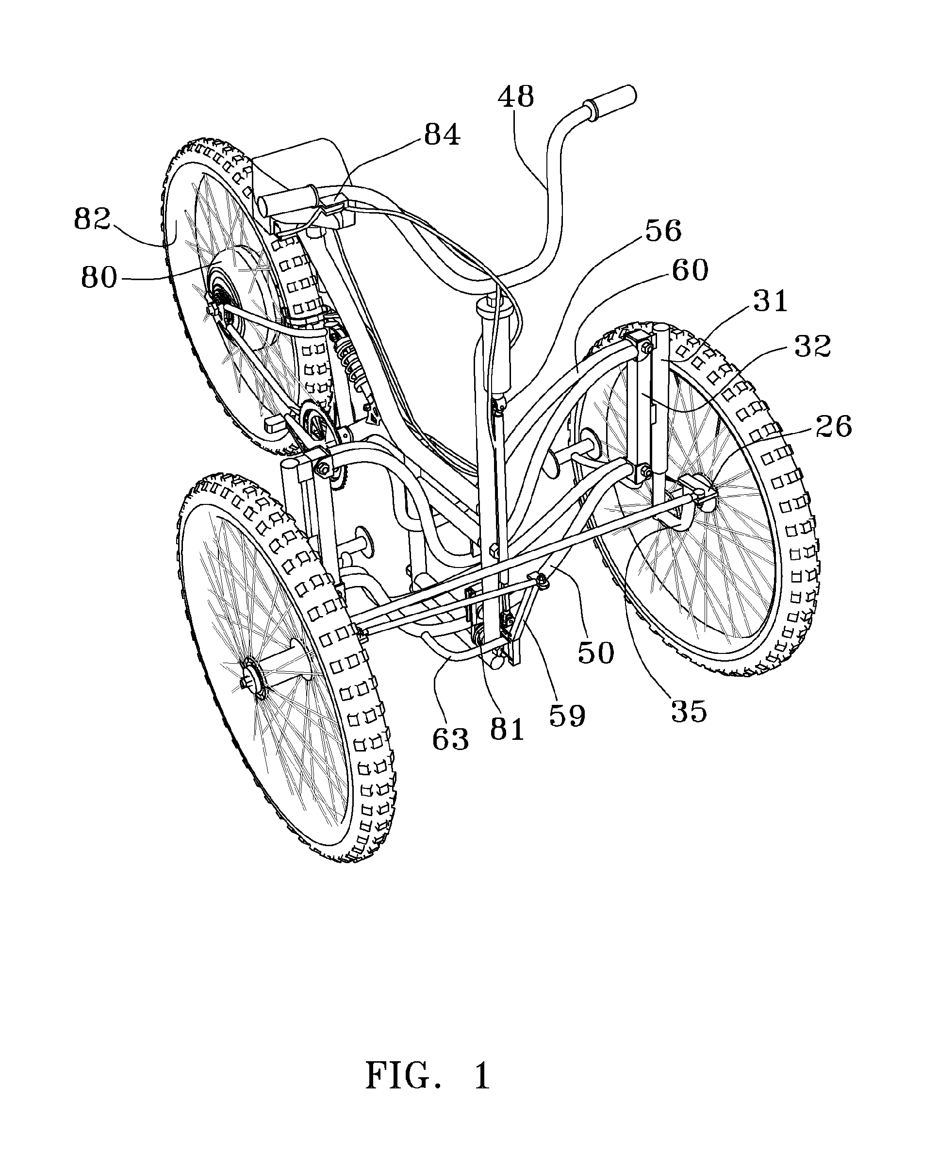 Vehicle with improved integrated steering and suspension system