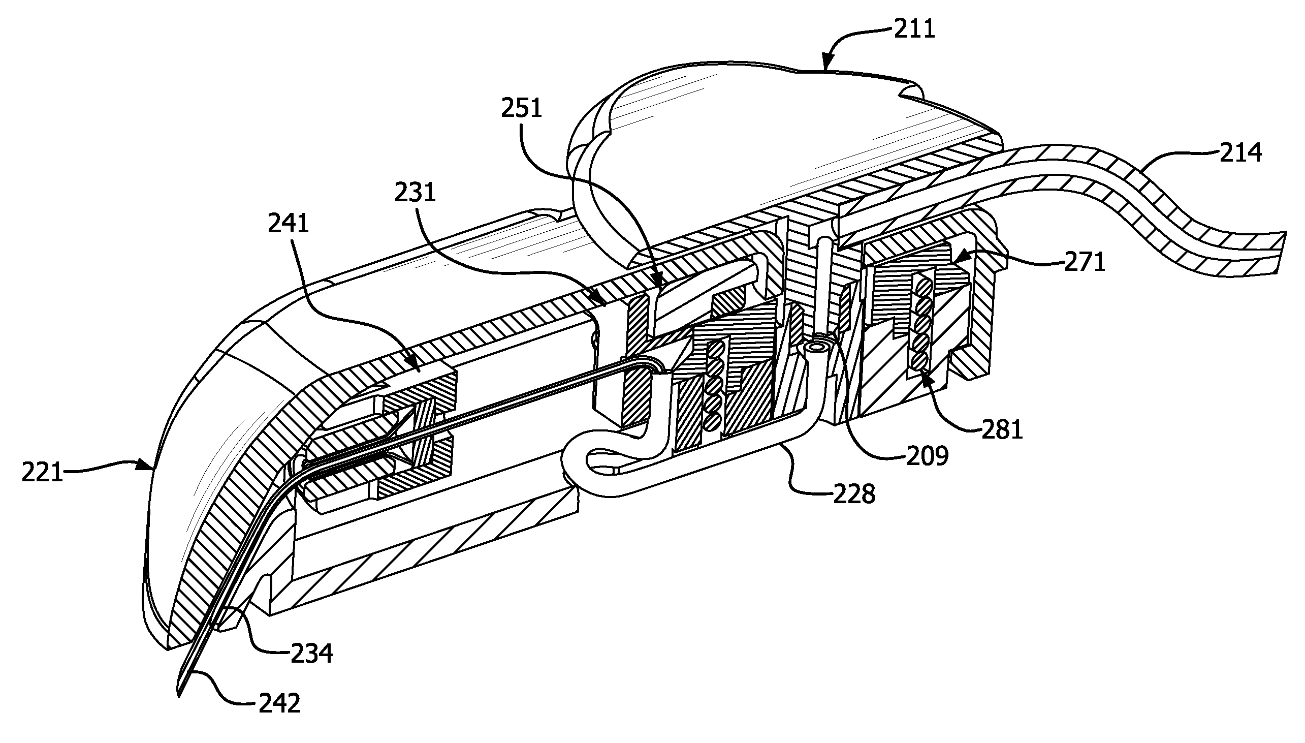 Compact spring inserter for drug deliver infusion set