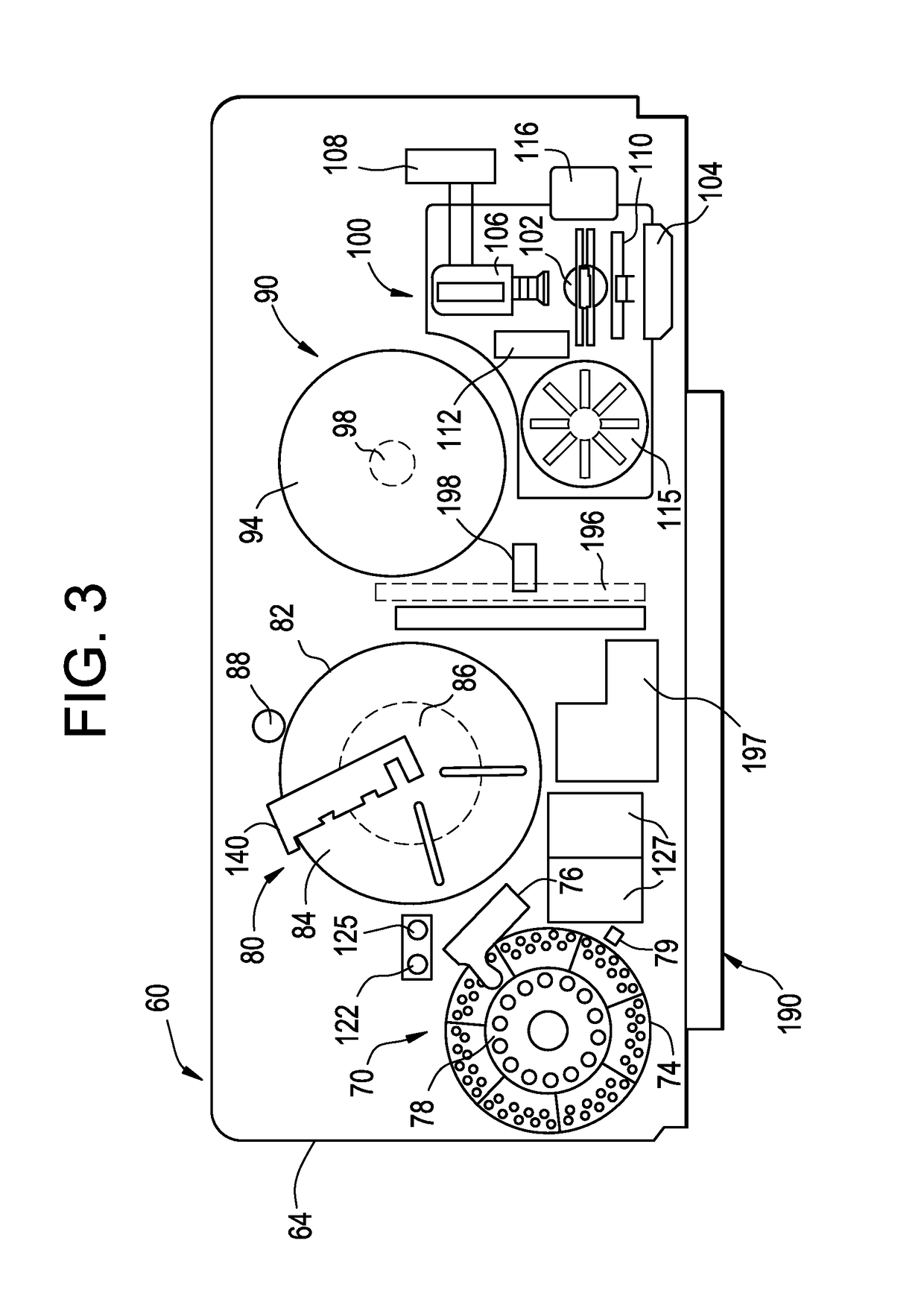 Method for holding multiple types of diagnostic test consumables in a random access single container