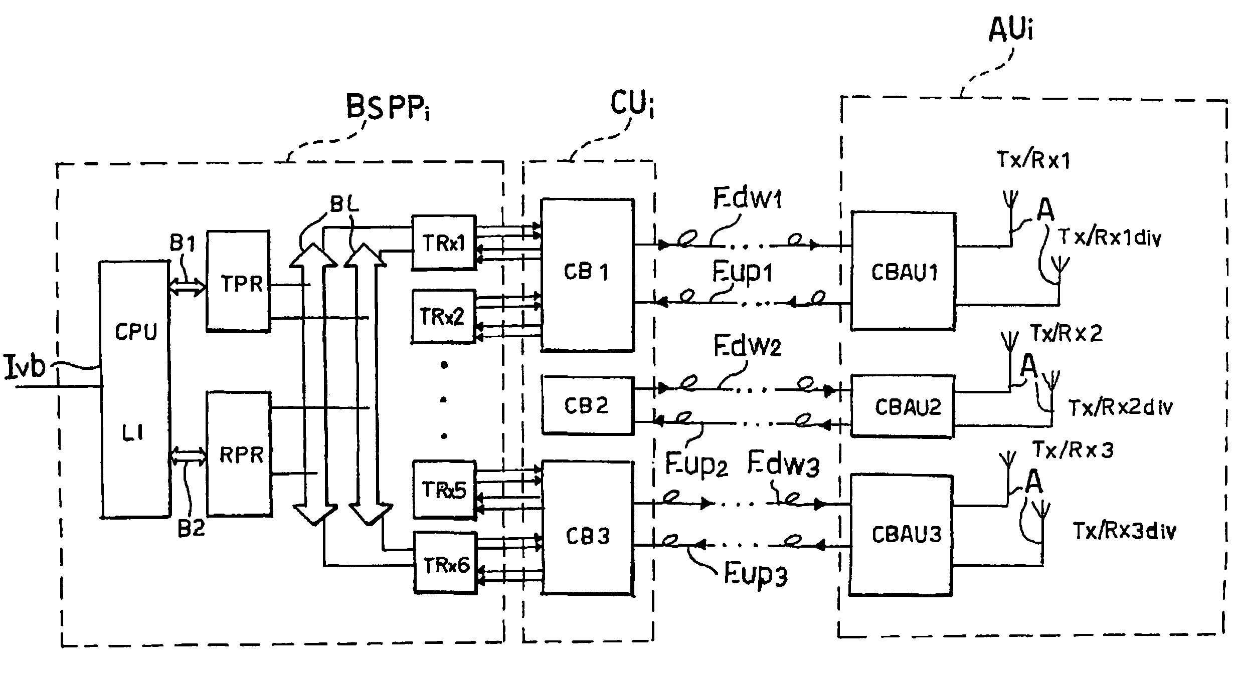 Radio base station receiver having digital filtering and reduced sampling frequency