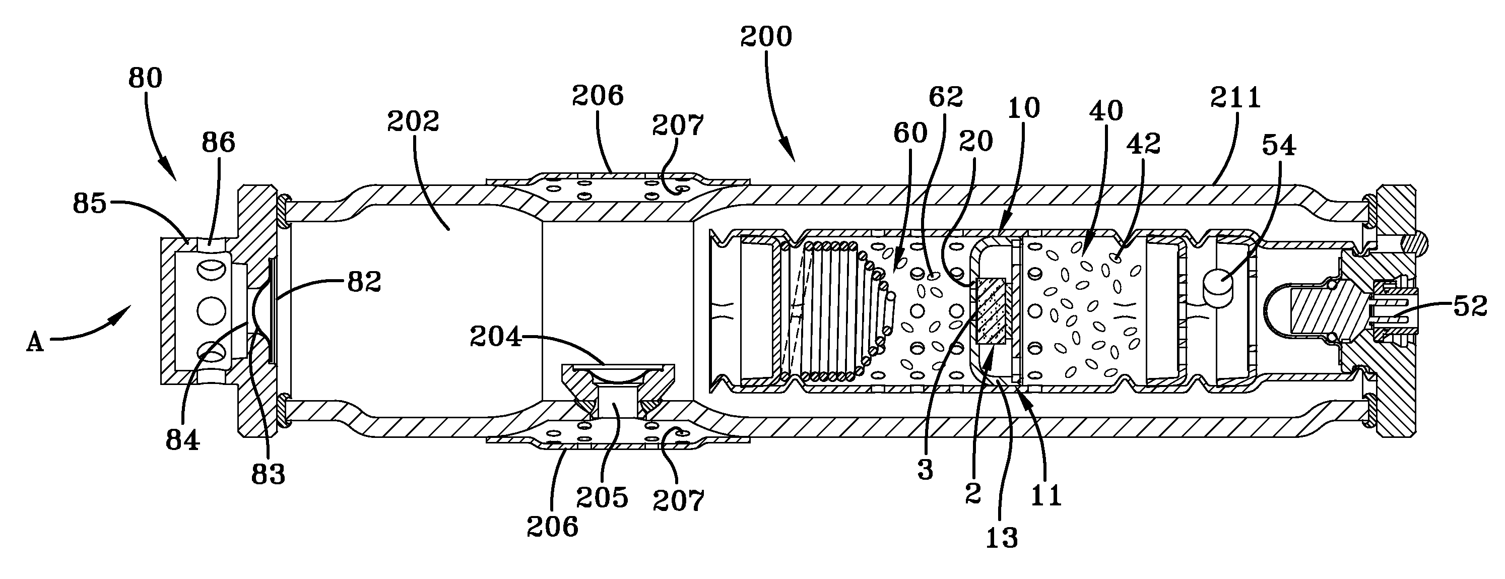 Ignition delay module for an airbag inflator