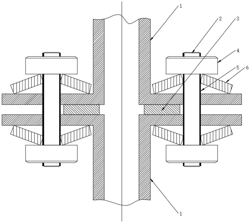 Flange static seal low-dissipation system integration device and seal mounting process