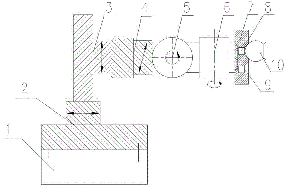 Auxiliary positioning device and method for adjustable radar feed source