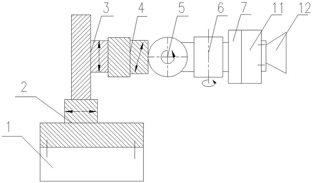 Auxiliary positioning device and method for adjustable radar feed source