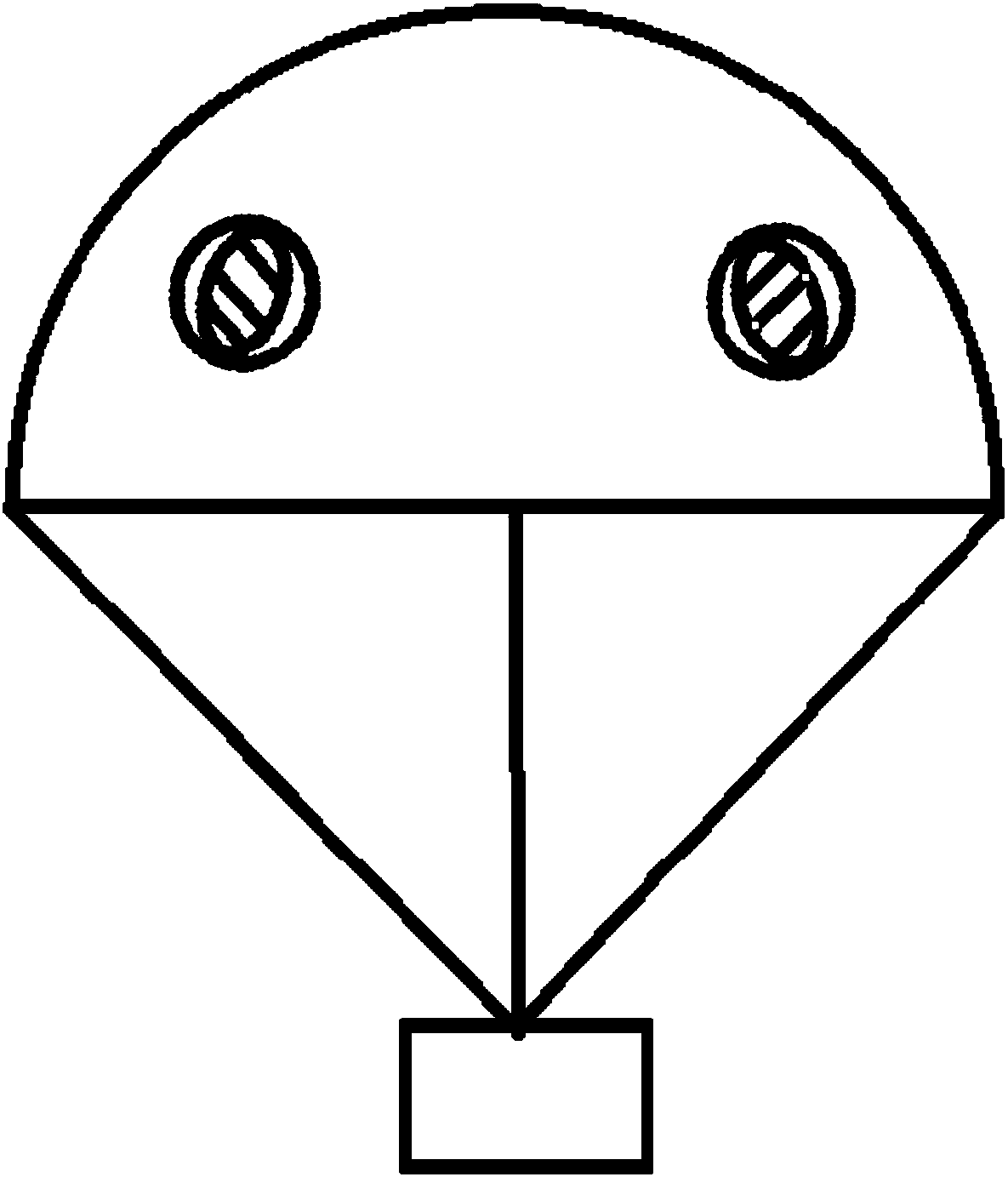 Control device for suppressing spinning of parachute, parachute and control method