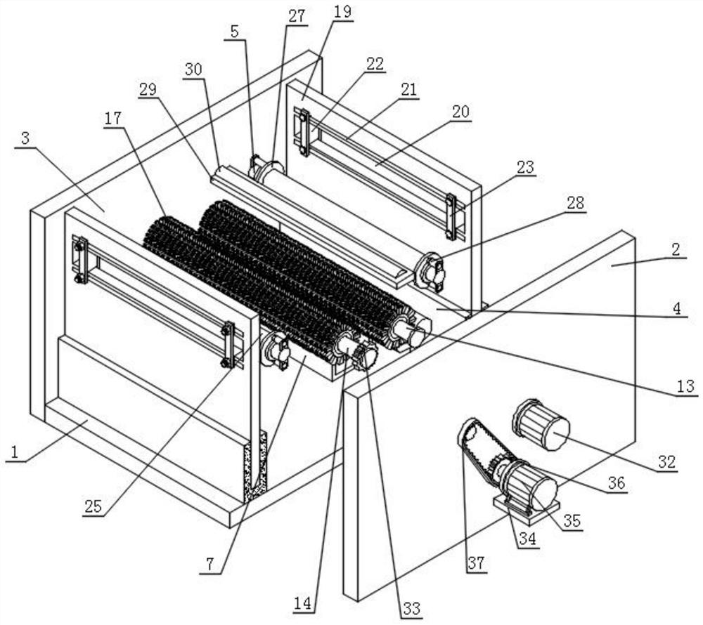 Textile operation equipment with thread layer carding structure