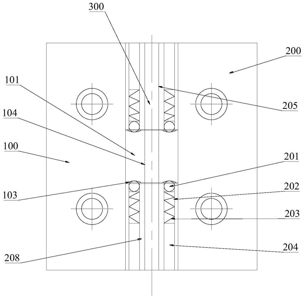 Shower room hinge and rail train