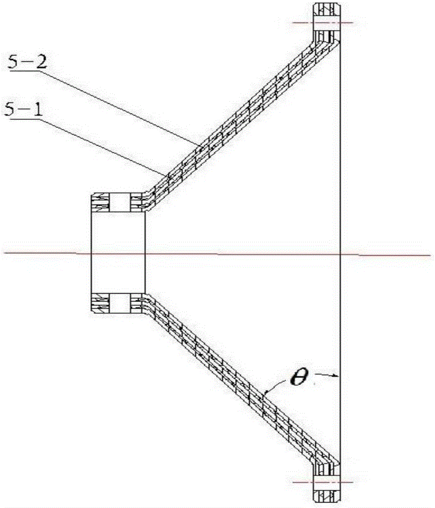 Shafting bearing vibration-reducing base for ship bulkhead