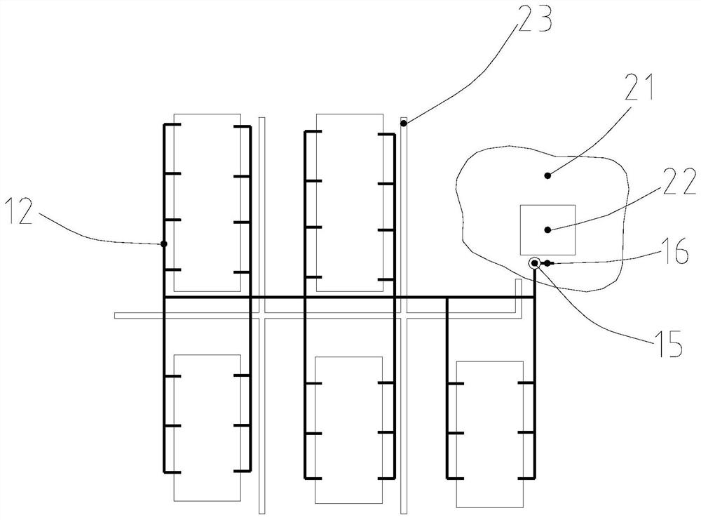 Rainwater ecological purification, collection and utilization system suitable for low greening rate