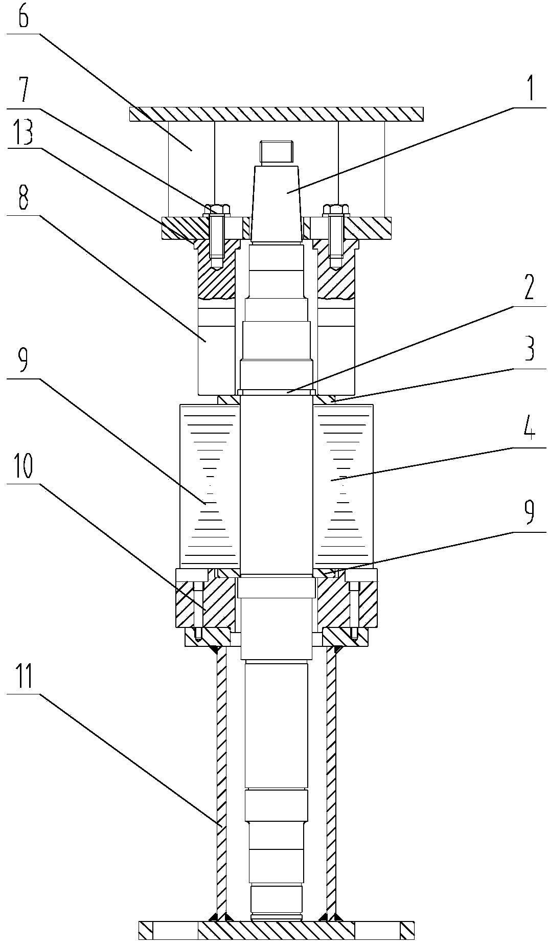 Universal type rotor core overlaying tool and method