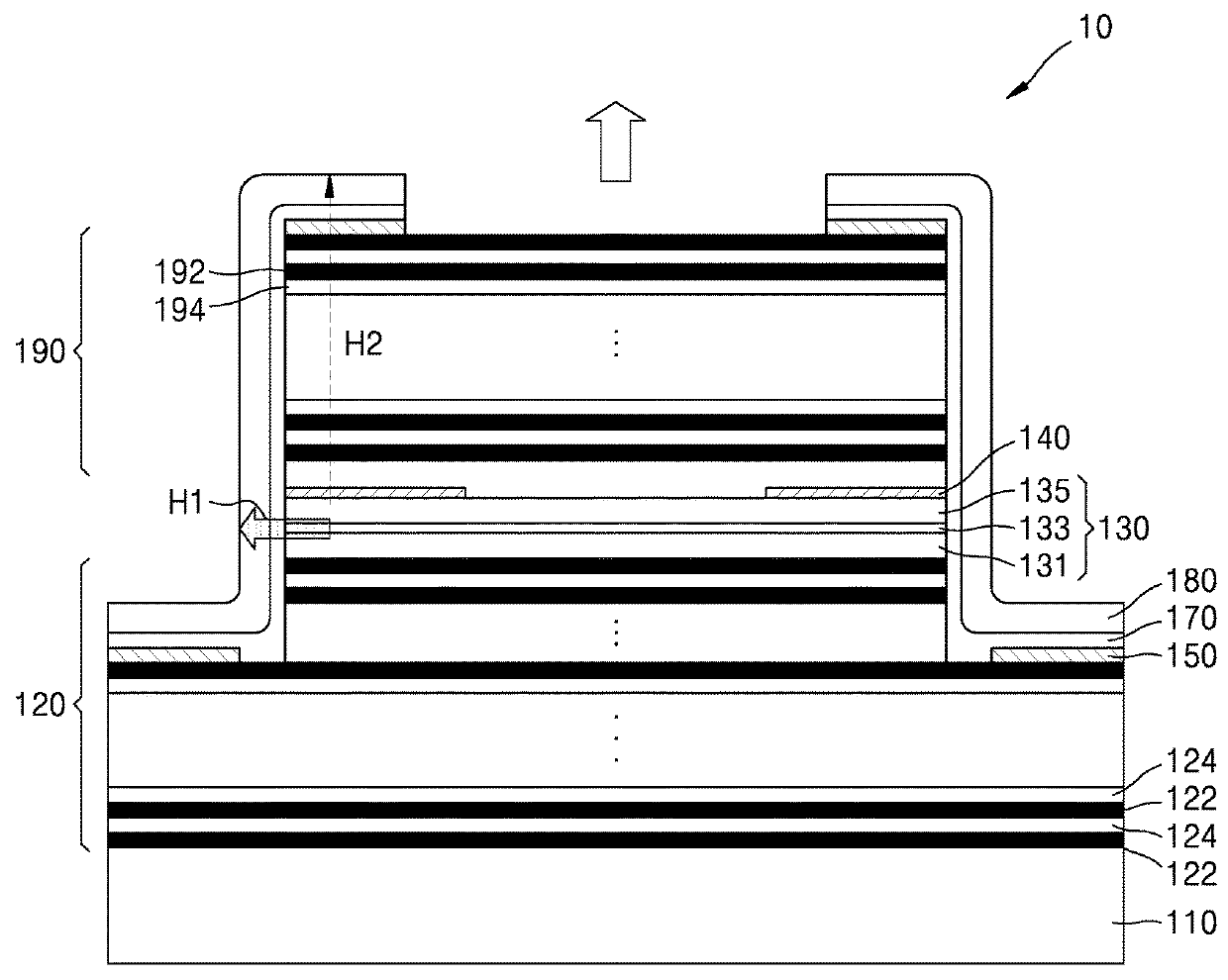 Vertical cavity surface emitting laser including meta structure reflector and optical device including the vertical cavity surface emitting laser