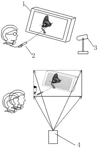 Virtual reality display system fusing VR (Virtual Reality) with AR (Augmented Reality) and implementation method thereof