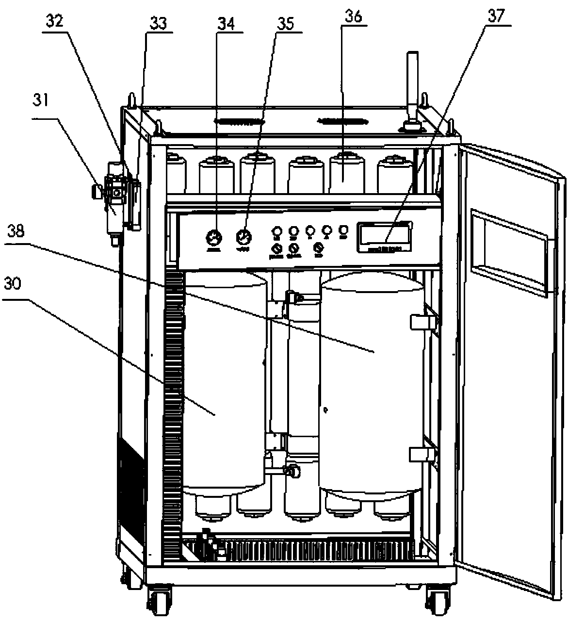 Nitrogen protection microwave vacuum drying device and drying method for optical plastic raw materials