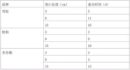 Wound repairing agent for landscape plants