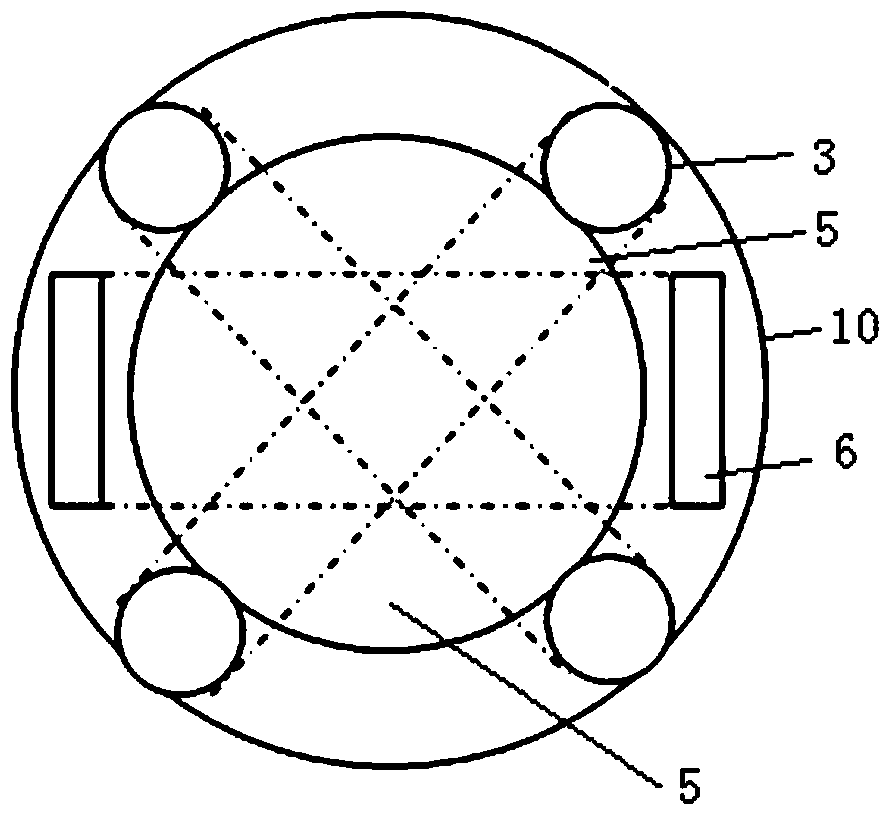 A wave piezoelectric power generation device