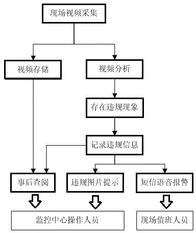 Substation helmet wearing condition video monitoring system