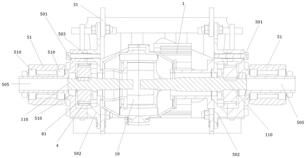 Rear bottom fork assembly of swing car and swing car thereof