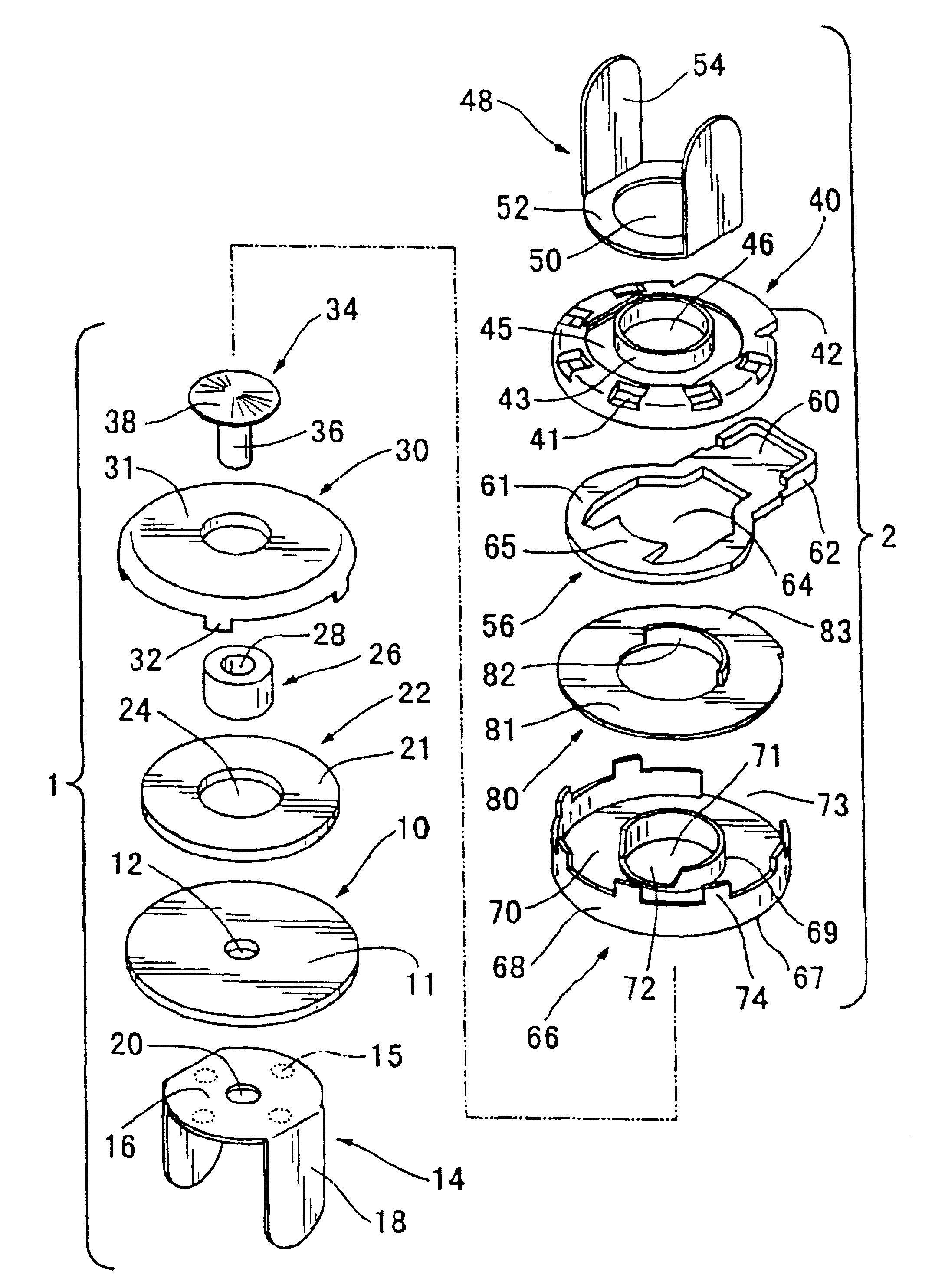 Magnetic fixing unit