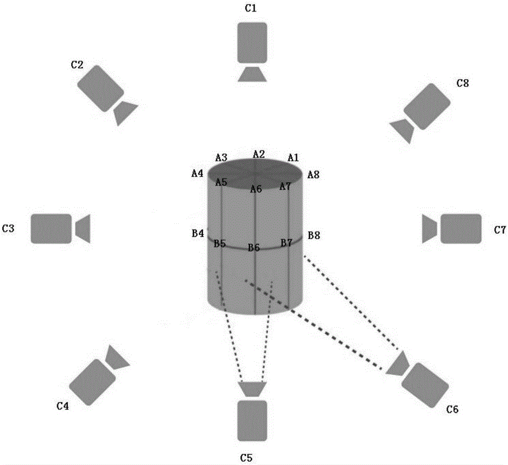 Omnidirectional dynamic observation method for uniaxial compression crack propagation in coal and rock mass