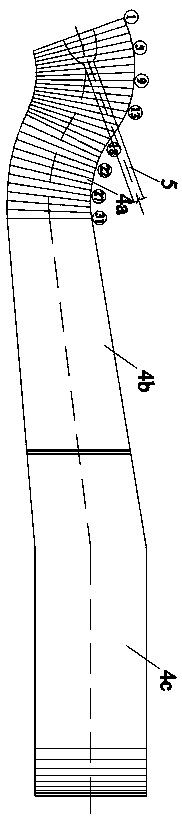 Method for deviation rectifying and vortex eliminating of water outlet flow channel of low lift pump station and application of method