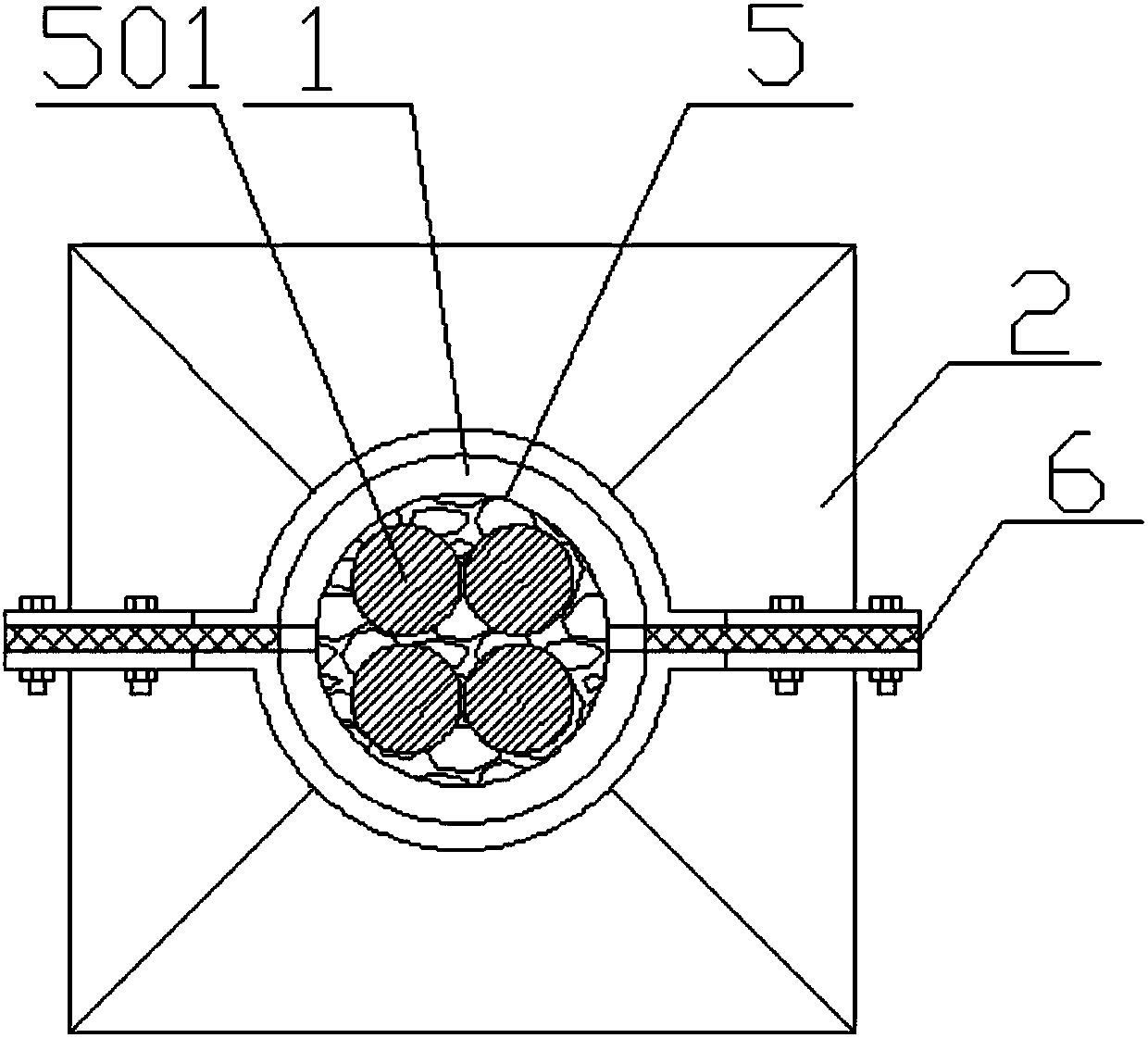 Underground wiring device of 0.4 KV (kilovolt) power cable