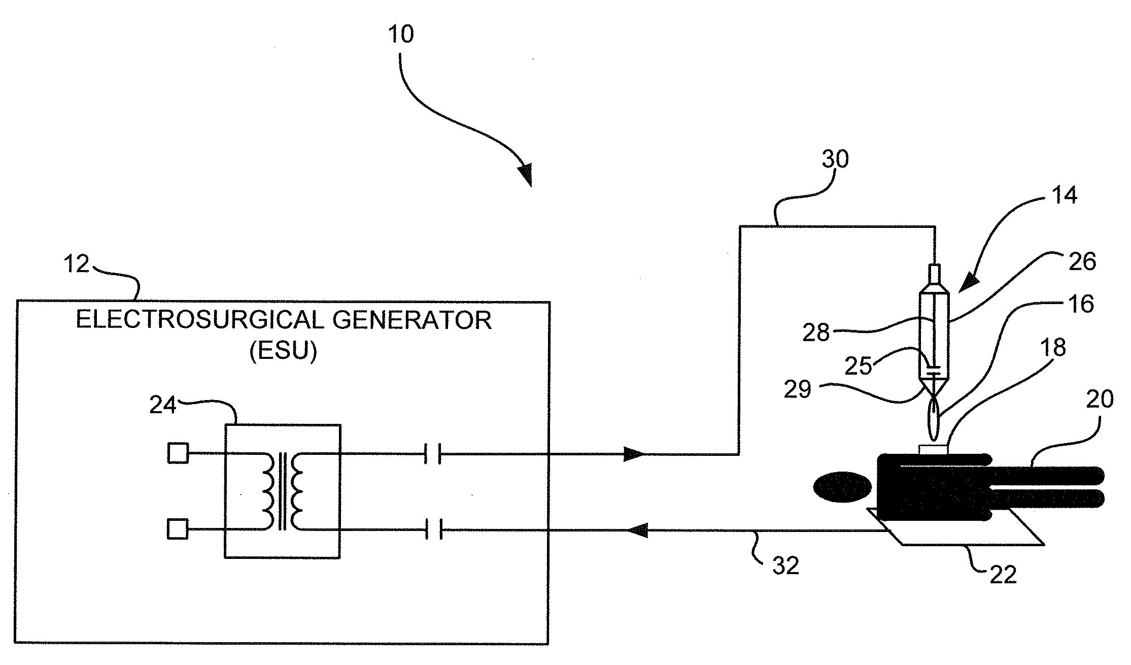 Electrosurgical apparatus with retractable blade