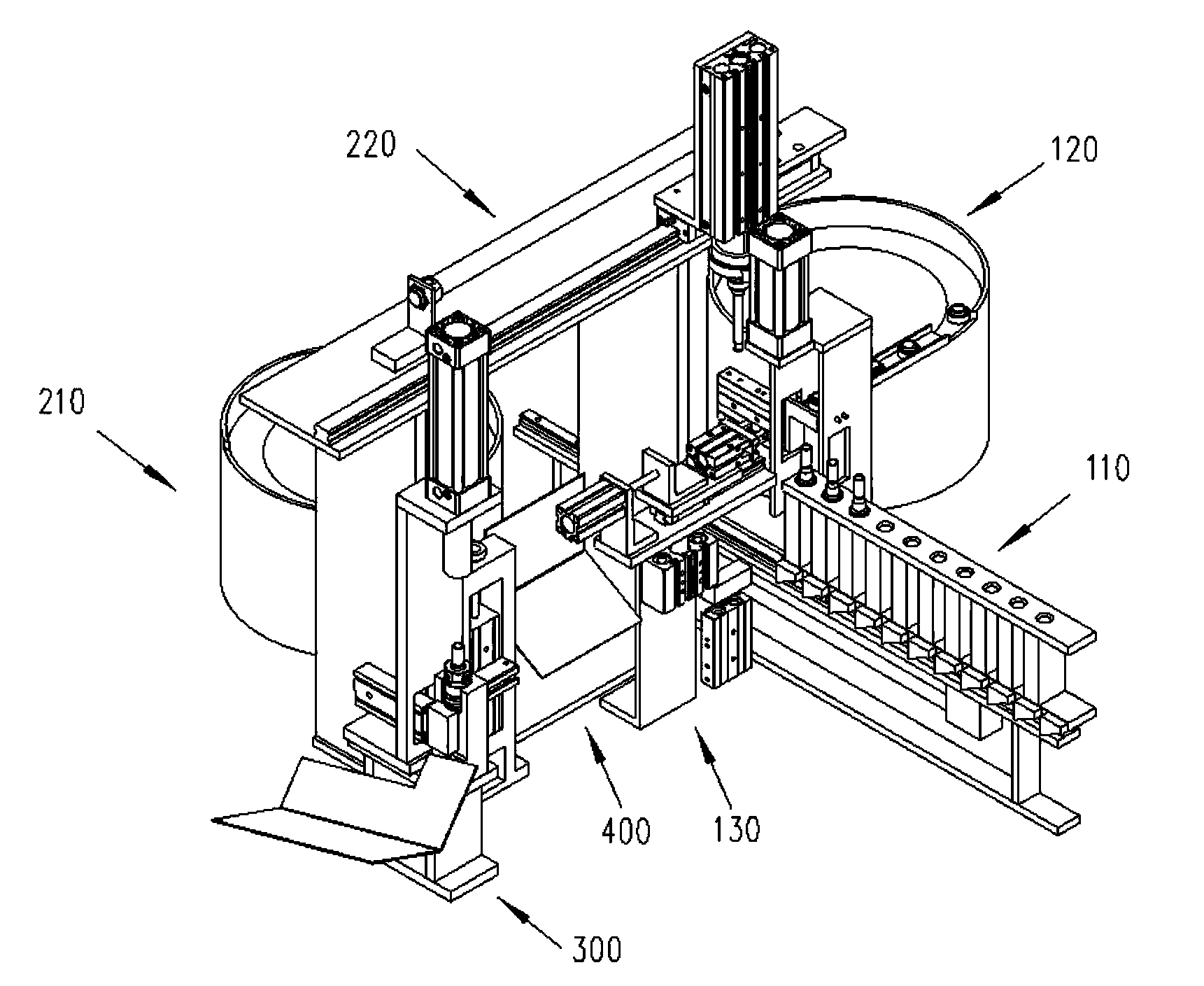 Automatic assembly line capable of continuously assembling automobile guy cable casing fittings