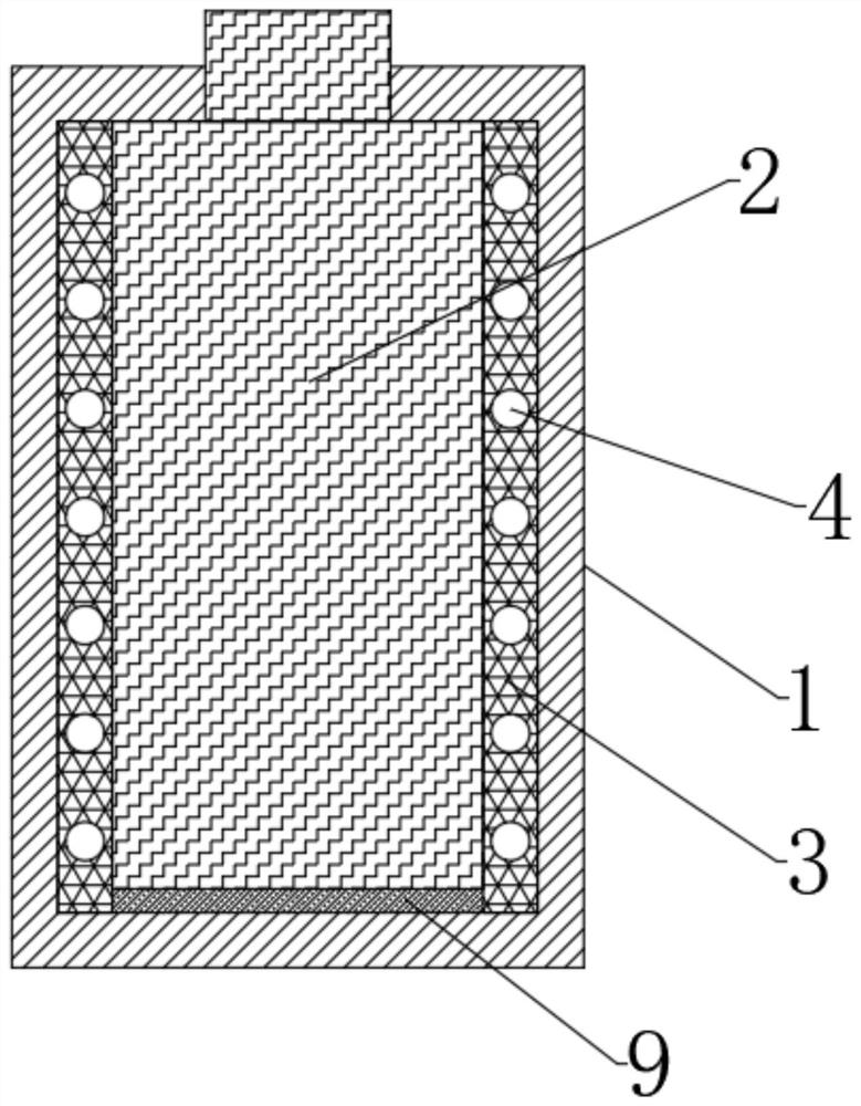 Hot-pressed flame-retardant power supply protection system