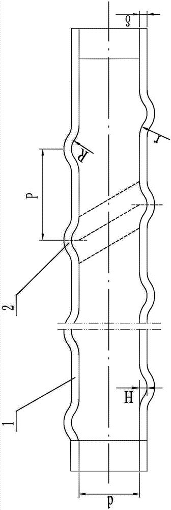 Tube internal and external expansion type spiral corrugated tube